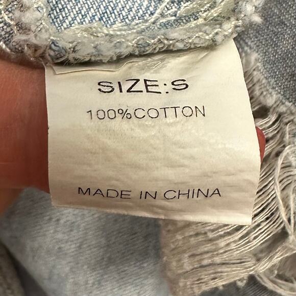 V580 Soft & Distressed DENIM Shirt, Jacket or Dress US Women’s Small Long Sleeve - Picture 13 of 13